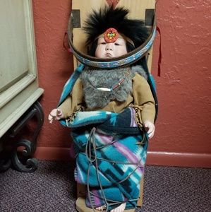 Native american lifelike porcelain doll indian Pap